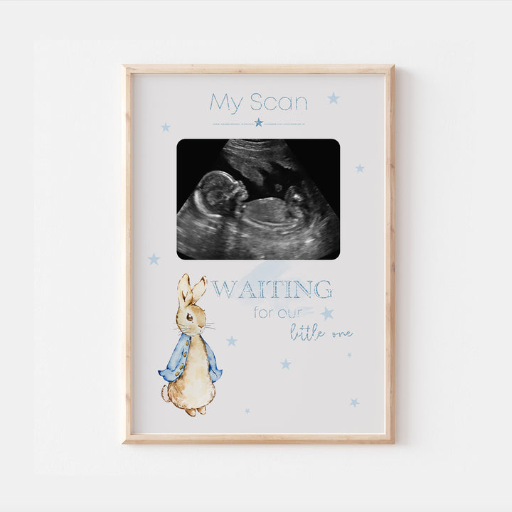 Peter Rabbit Personalised Baby Scan Ultrasound Print