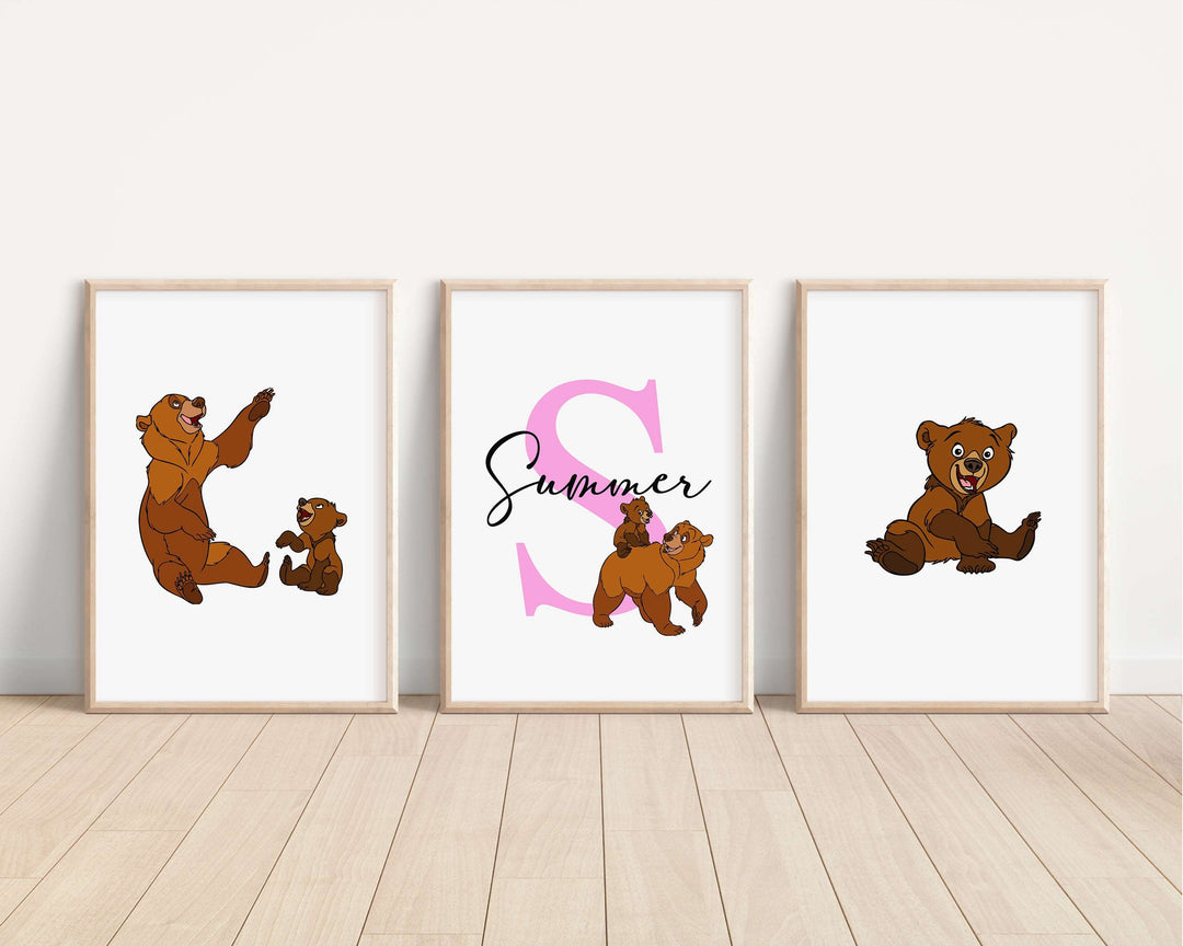 SET OF 3 Brother Bear Personalised Prints