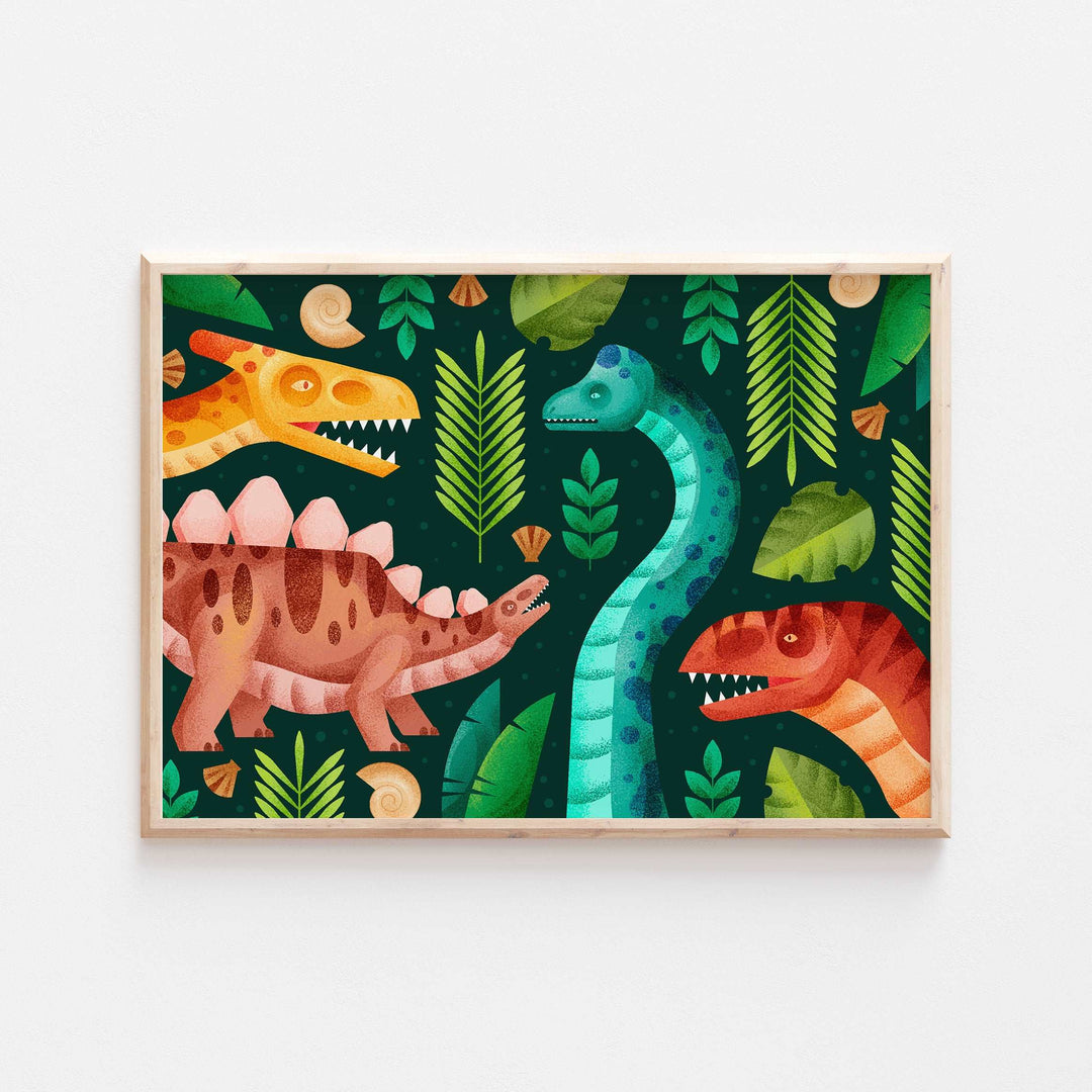 Jurassic Dinosaurs Kids Bedroom Print