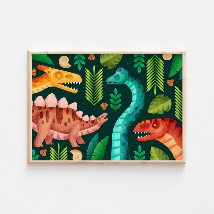 Jurassic Dinosaurs Kids Bedroom Print