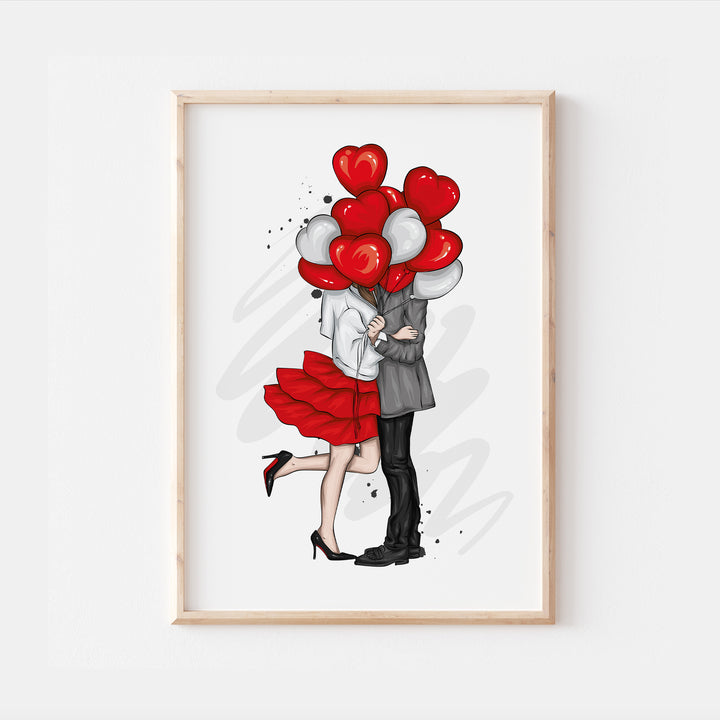 Valentines Day Fashion Print