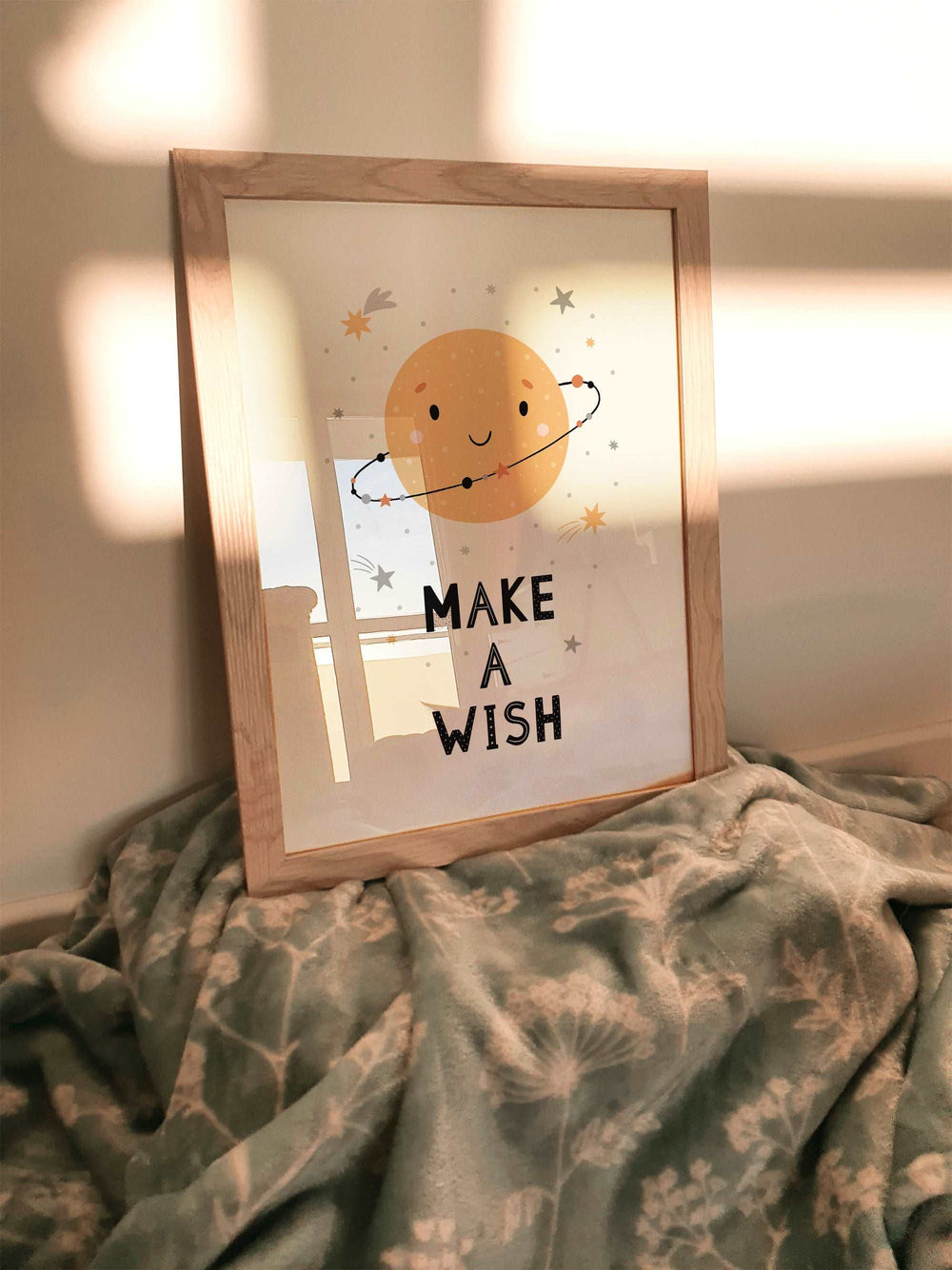 Make A Wish Space Planets Bedroom Print