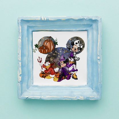 Mickey Minnie Head Halloween Disney Print