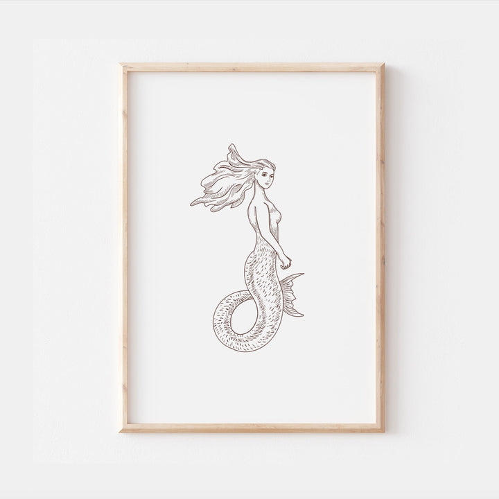 Greek Mythological Creatures Fantasy Dragons Unicorns Drawing Mermaid Griffin Cyclops Phoenix Wall Decor Nursery Print Bedroom Home Hangings