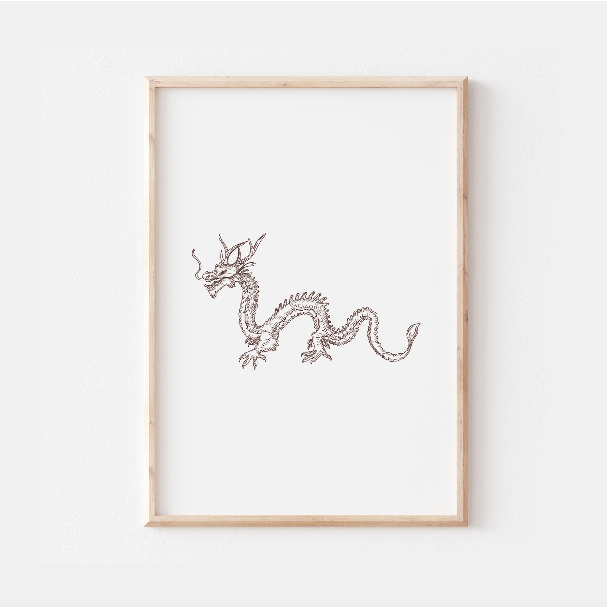 Greek Mythological Creatures Fantasy Dragons Unicorns Drawing Mermaid Griffin Cyclops Phoenix Wall Decor Nursery Print Bedroom Home Hangings