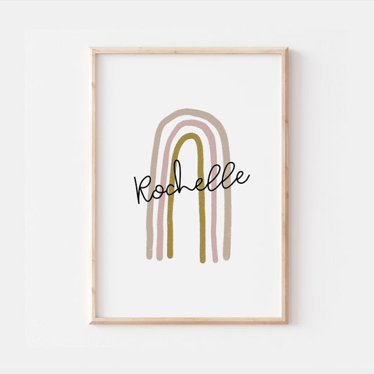 Personalised Scandi Rainbow Kids Nursery Print Baby Bedroom Decor Posters Quote Explorer Scandi Nordic Style Typography