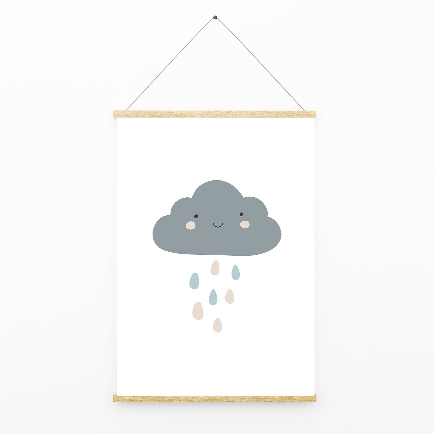 Sunshine Rainbow Cloud Nordic Style Pastel Print Scandi Children’s Nursery Wall Art Decor Educational Kids Newborn bedroom poster