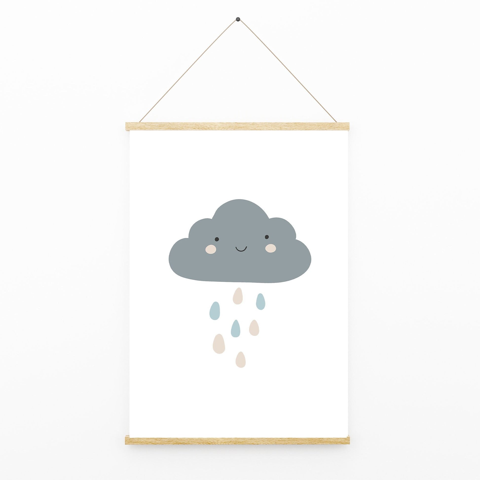 Sunshine Rainbow Cloud Nordic Style Pastel Print Scandi Children’s Nursery Wall Art Decor Educational Kids Newborn bedroom poster