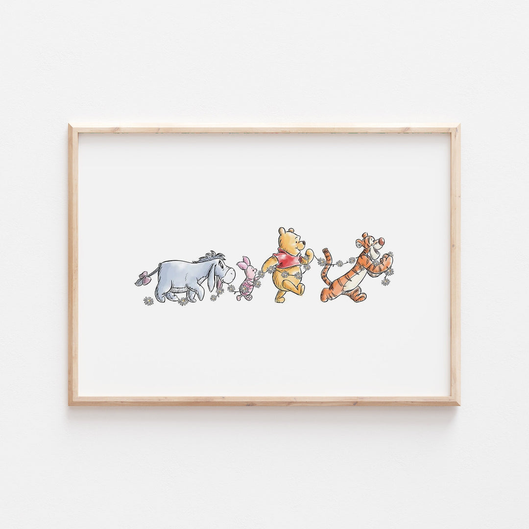 Winnie the Pooh Eeyore Piglet Tigger Print | Winnie the Pooh | Quote Disney Movie Kids Children Babies Nursery Bedroom Art Wall Decor