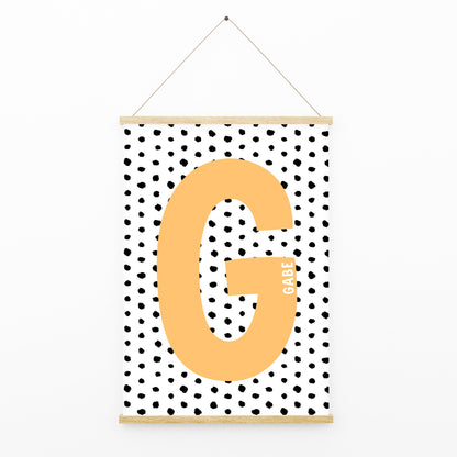 Personalised Polka Dot Name Print Scandi Children’s Nursery Wall Art Decor Educational Kids Newborn bedroom poster