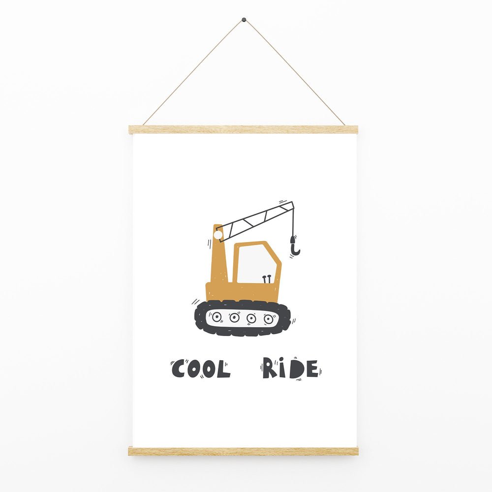 SET OF 3- Diggers Construction Builder Vehicle Trucks Kids Nursery Print Baby Bedroom Decor Posters Quote Explorer