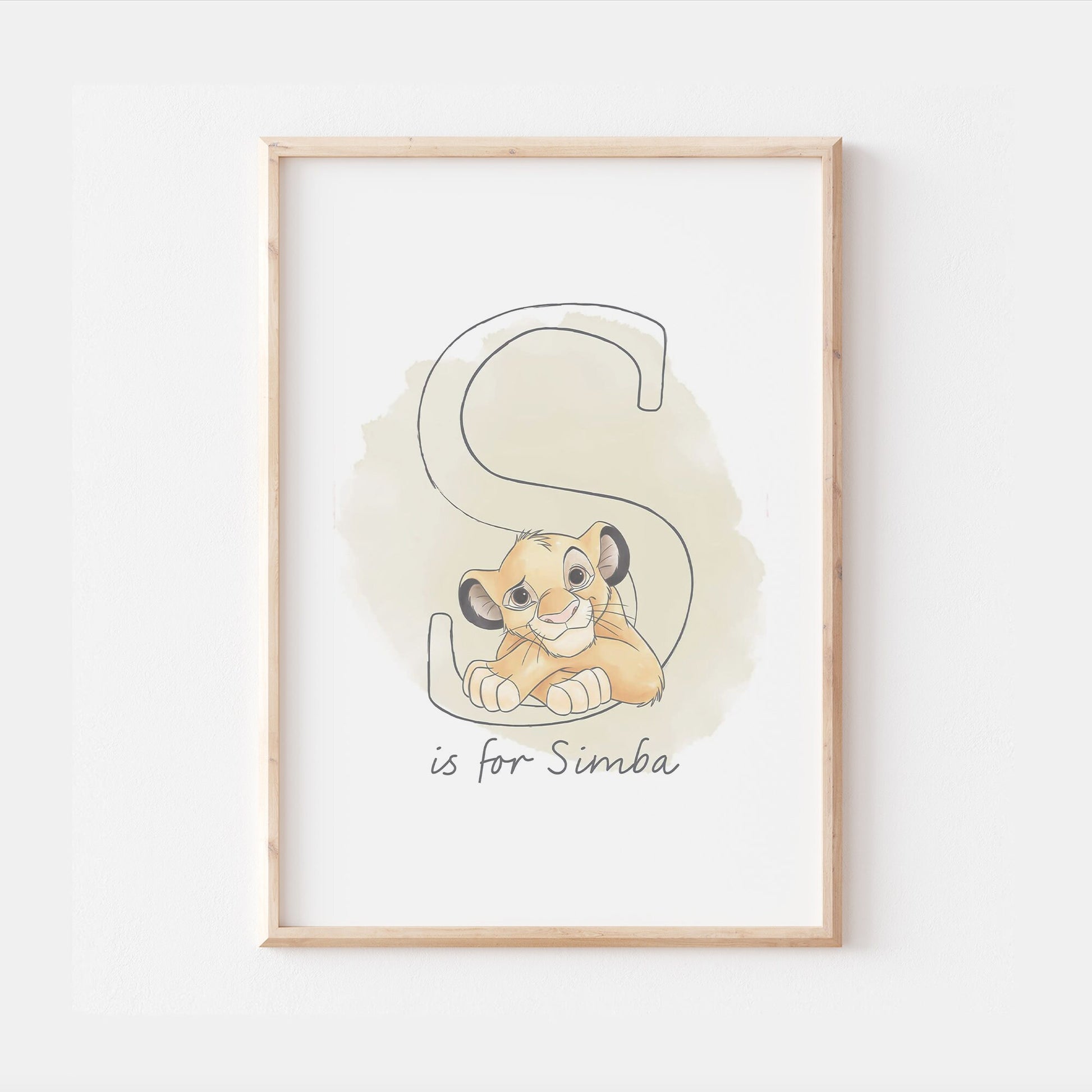Disney Simba | The Lion King Bedroom Quote Print Kids Children Babies Nursery Bedroom Art Wall Decor Pixar Movie Pride Animals Baby Gift