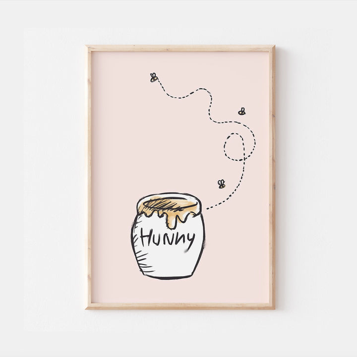 Hunny Print | Winnie the Pooh | Quote Disney Movie Kids Children Babies Nursery Bedroom Art Wall Decor Bear Love Mother Child Gift