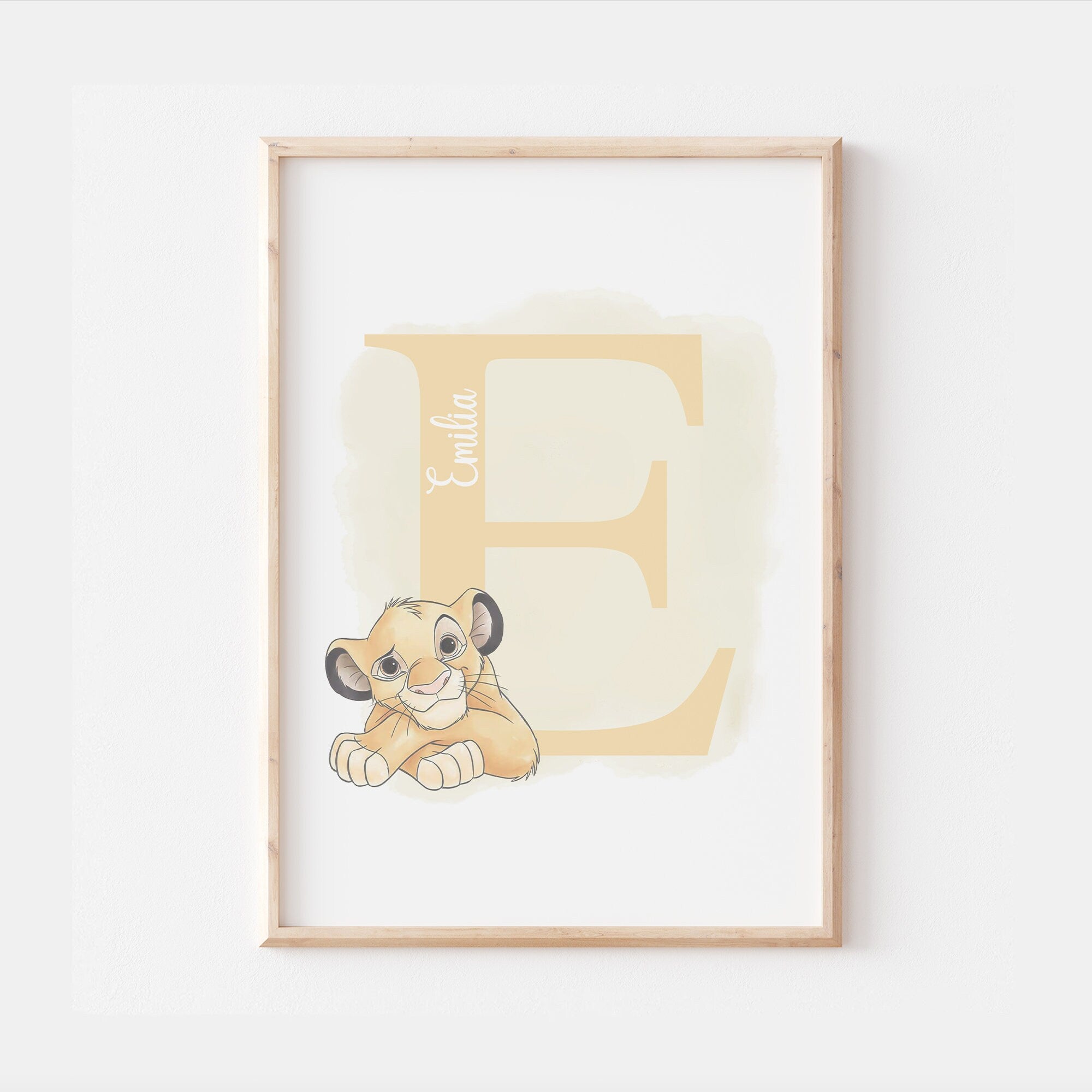 Personalised The Lion King Simba Print, Bedroom Decor – Funky Print Factory