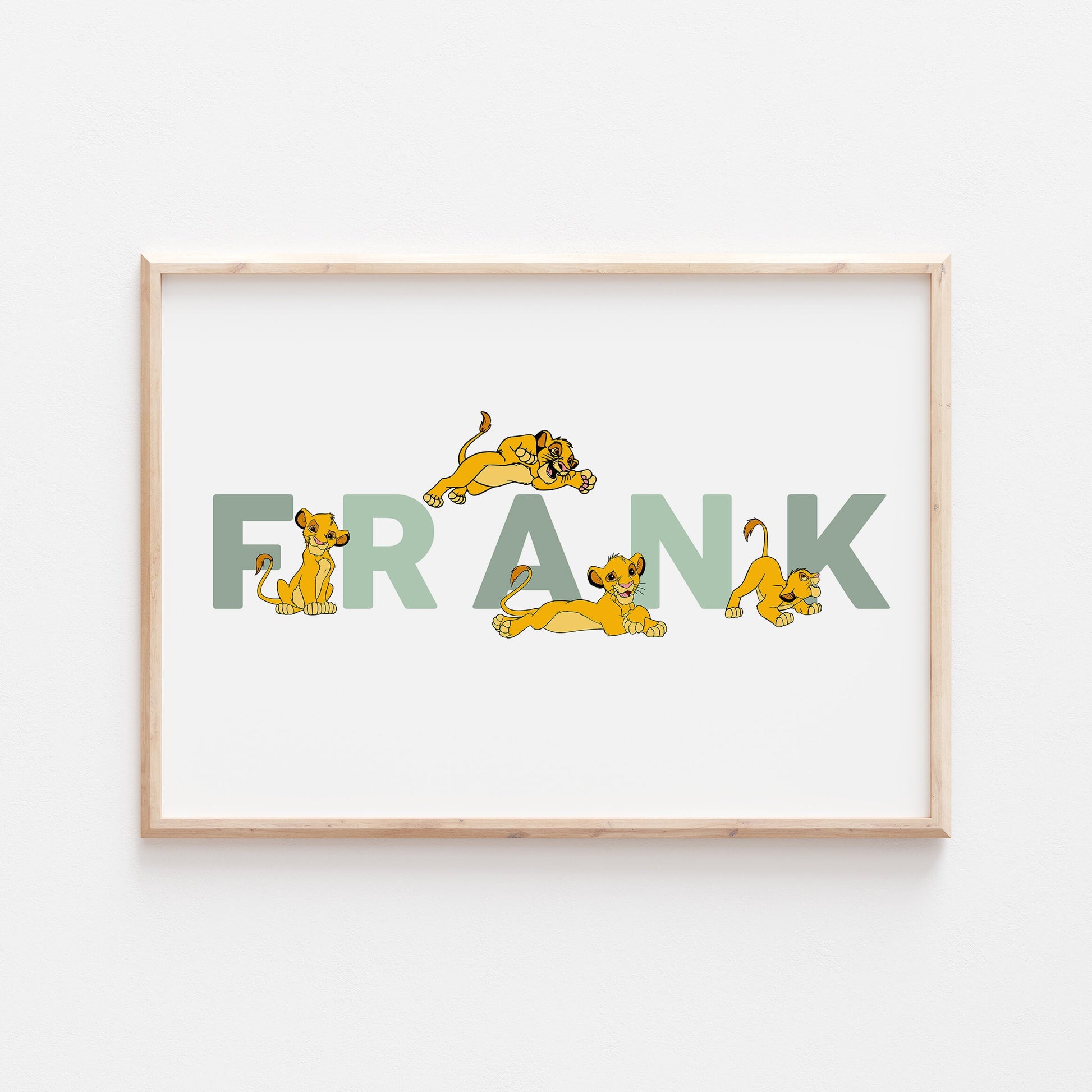 Teen Simba | Personalised Disney Simba Nala Pixar Lion King Print | Bedroom Quote Print Kids Children Babies Nursery Bedroom Art Wall Decor