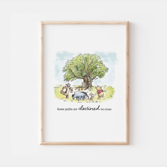 Winnie & Friends Print | Winnie the Pooh | Quote Eeyore Piglet Tigger Disney Movie Kids Children Babies Nursery Bedroom Art Wall Decor
