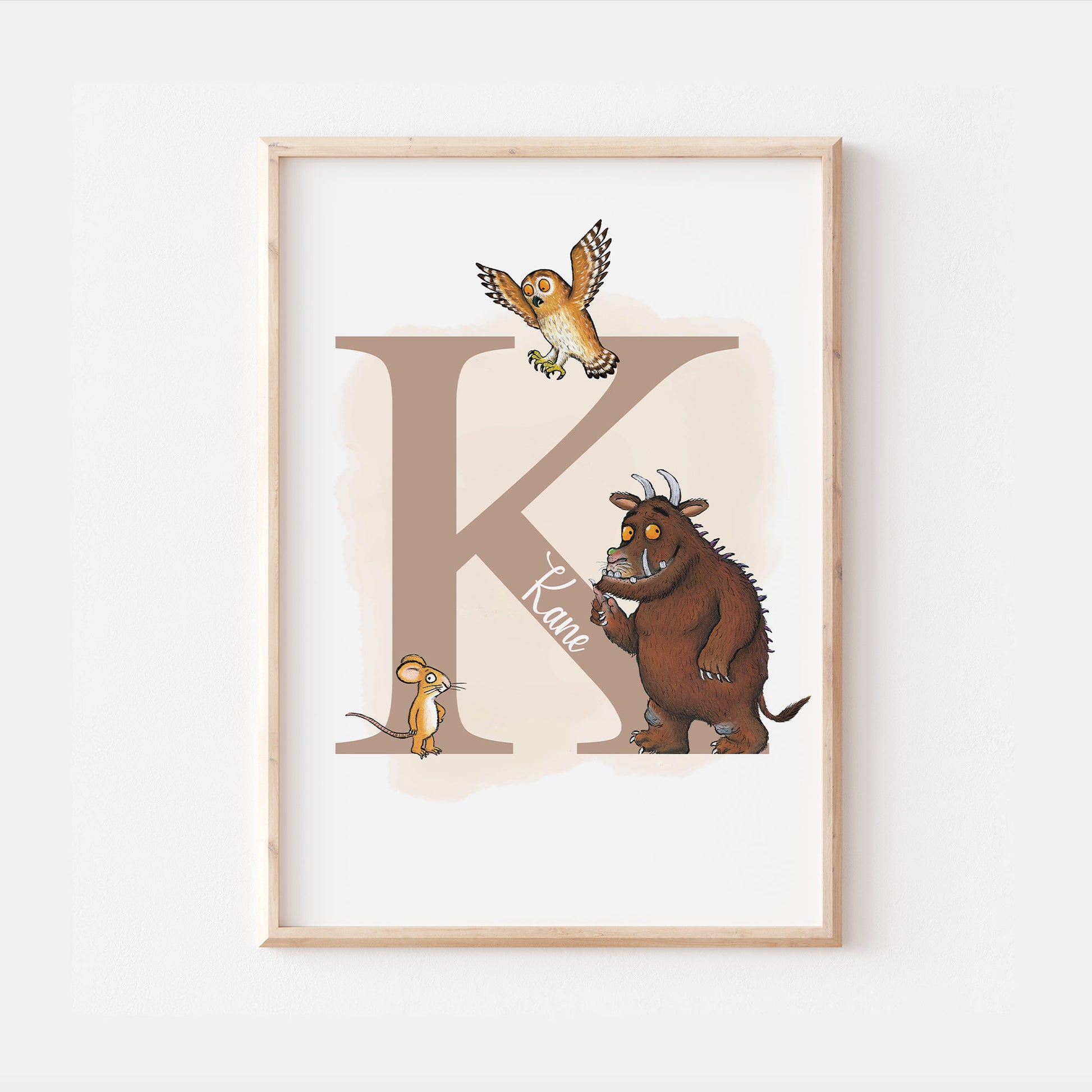 The Gruffalo Personalised Print | Mouse Owl Quote Story Disney Movie Kids Children Babies Nursery Bedroom Art Wall Decor Poster