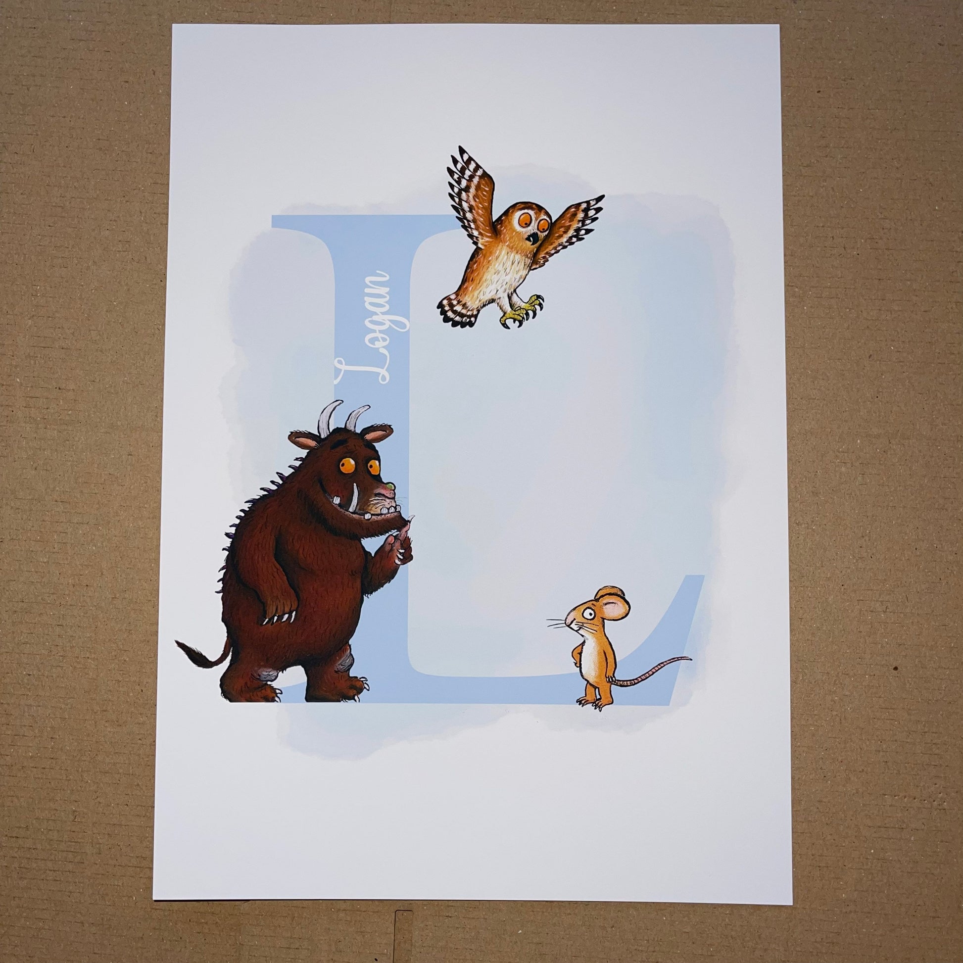The Gruffalo Personalised Print | Mouse Owl Quote Story Disney Movie Kids Children Babies Nursery Bedroom Art Wall Decor Poster