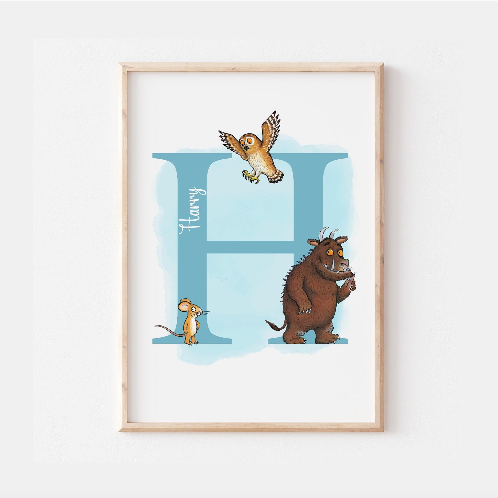 The Gruffalo Personalised Print | Mouse Owl Quote Story Disney Movie Kids Children Babies Nursery Bedroom Art Wall Decor Poster
