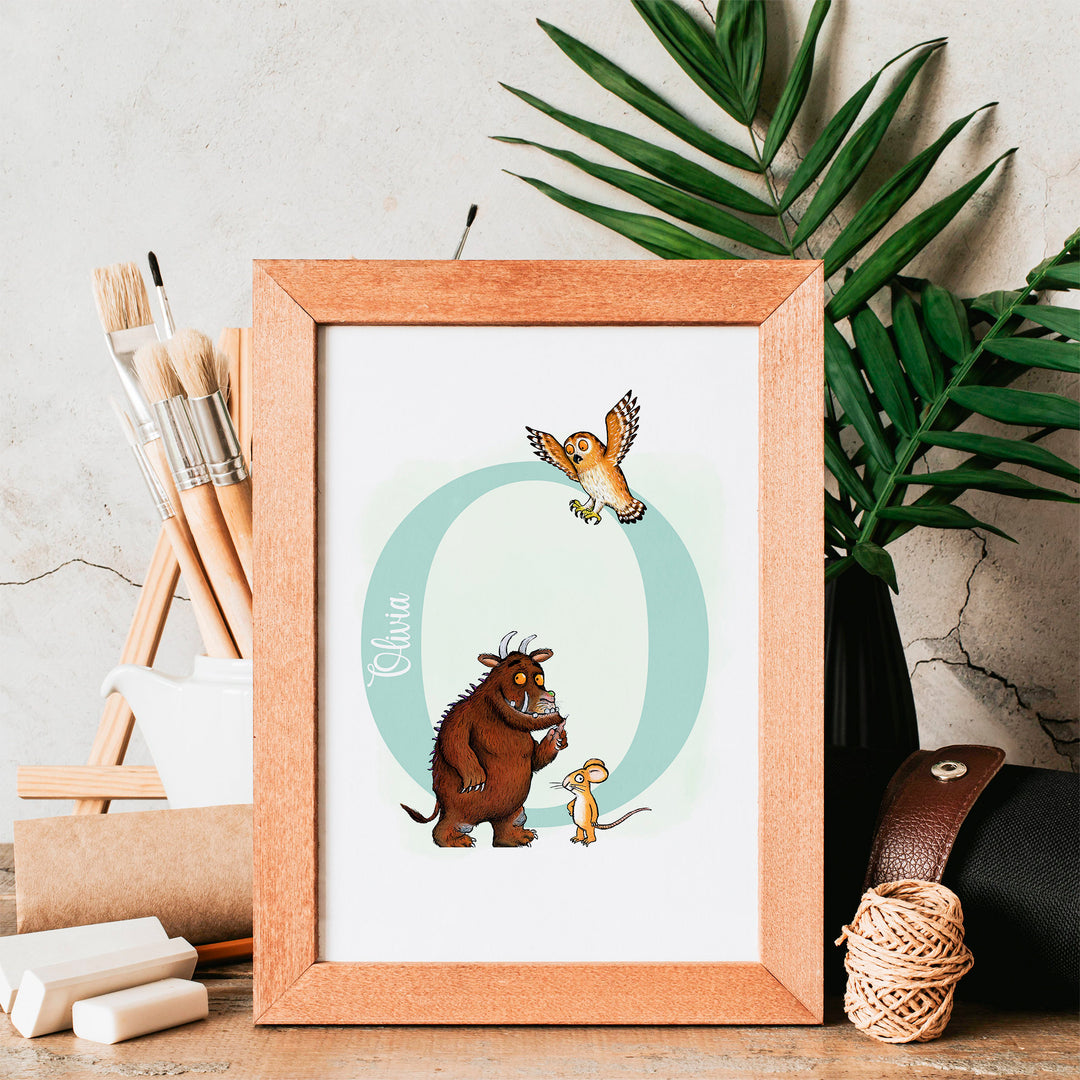 The Gruffalo Personalised Print | Mouse Owl Quote Story Disney Movie Kids Children Babies Nursery Bedroom Art Wall Decor Poster