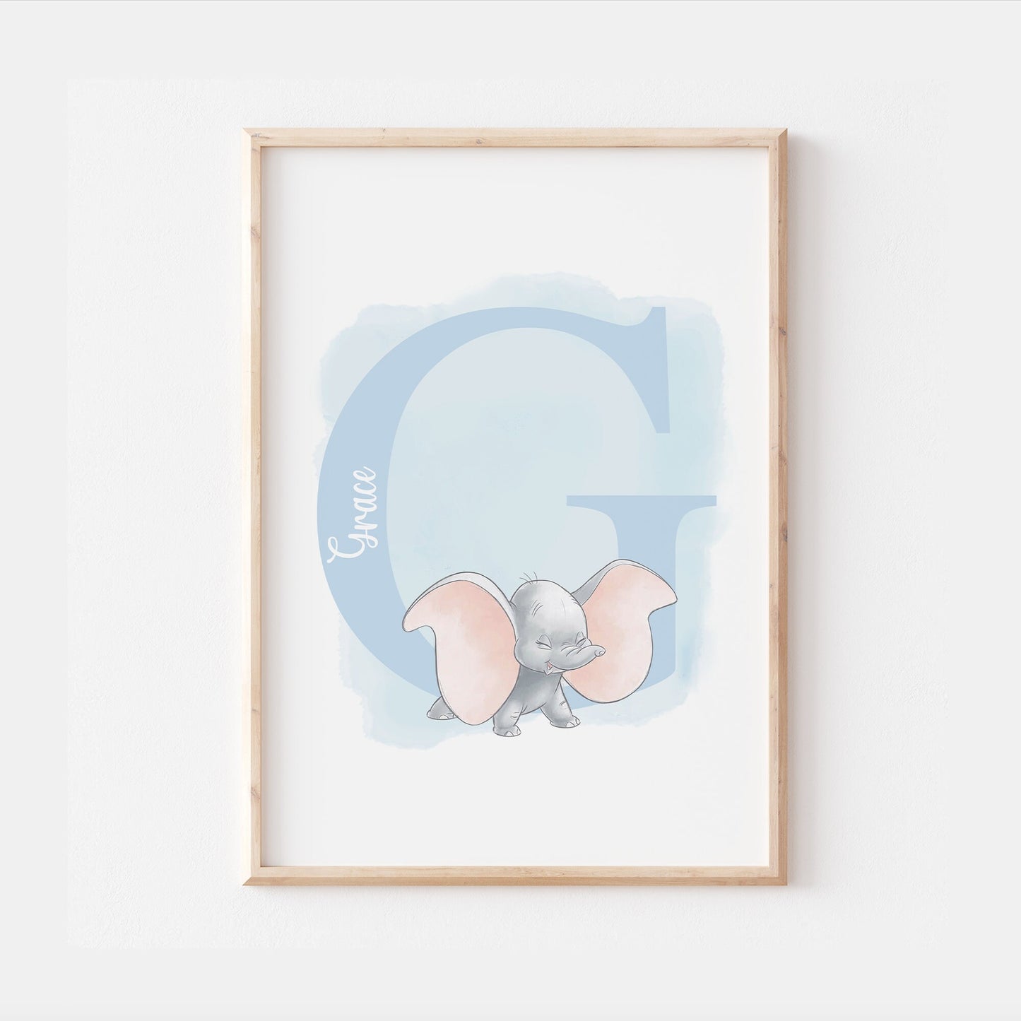 Personalised Dumbo Print | Flying Elephant | Quote Cute Pixar Disney Movie Kids Children Babies Nursery Bedroom Art Wall Decor