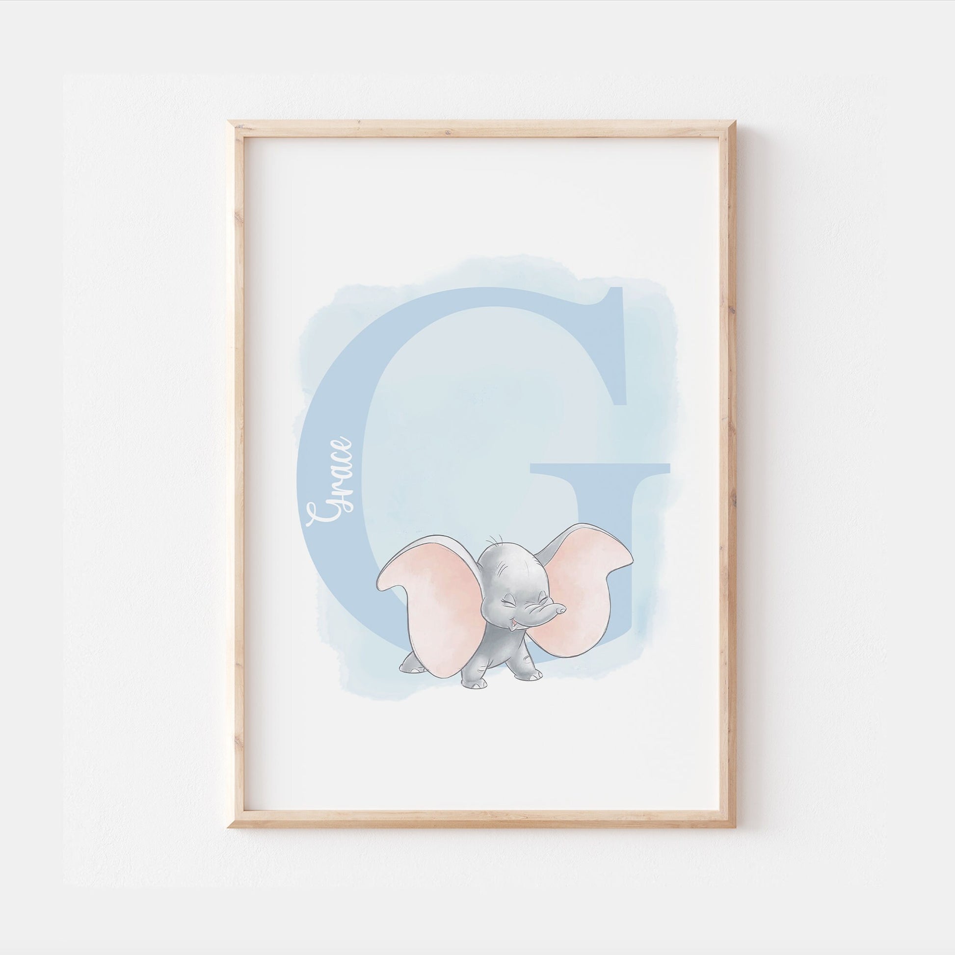 Personalised Dumbo Print | Flying Elephant | Quote Cute Pixar Disney Movie Kids Children Babies Nursery Bedroom Art Wall Decor