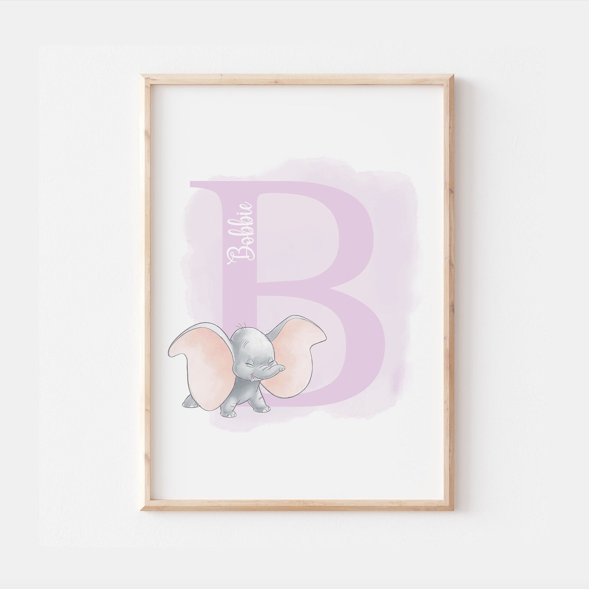 Personalised Dumbo Print | Flying Elephant | Quote Cute Pixar Disney Movie Kids Children Babies Nursery Bedroom Art Wall Decor