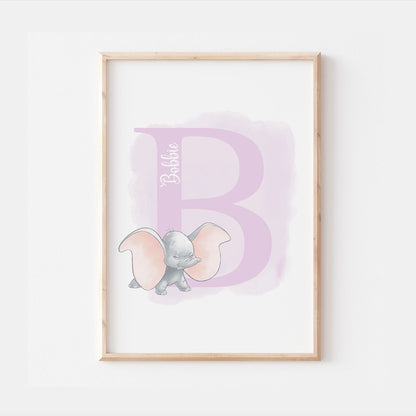 Personalised Dumbo Print | Flying Elephant | Quote Cute Pixar Disney Movie Kids Children Babies Nursery Bedroom Art Wall Decor