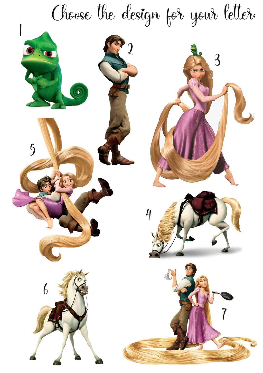 SET OF 3 Tangled Personalised Print | Rapunzel Flynn Rider Maximus Pascal Bedroom Print Princesses Nursery Bedroom Art Wall Disney Pixar