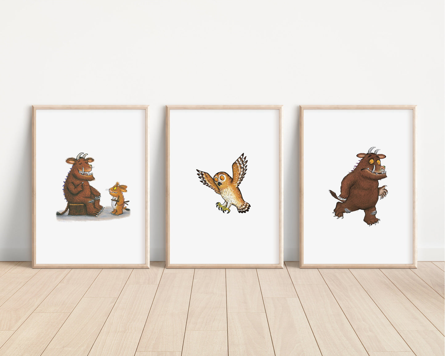 The Gruffalo Prints | Mouse Owl Quote Tale Storybook Disney Movie Kids Children Babies Nursery Bedroom Art Wall Decor Poster