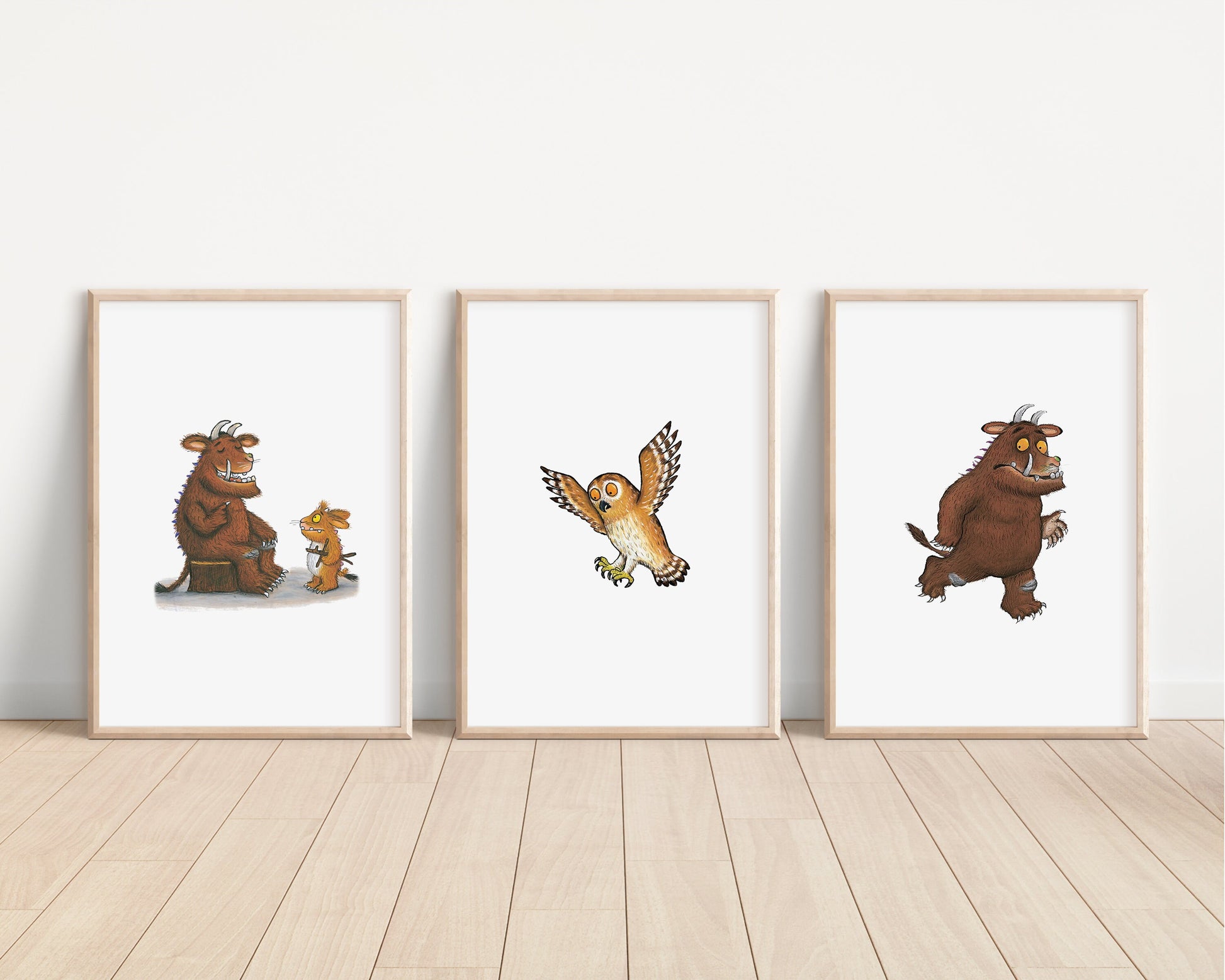 The Gruffalo Prints | Mouse Owl Quote Tale Storybook Disney Movie Kids Children Babies Nursery Bedroom Art Wall Decor Poster