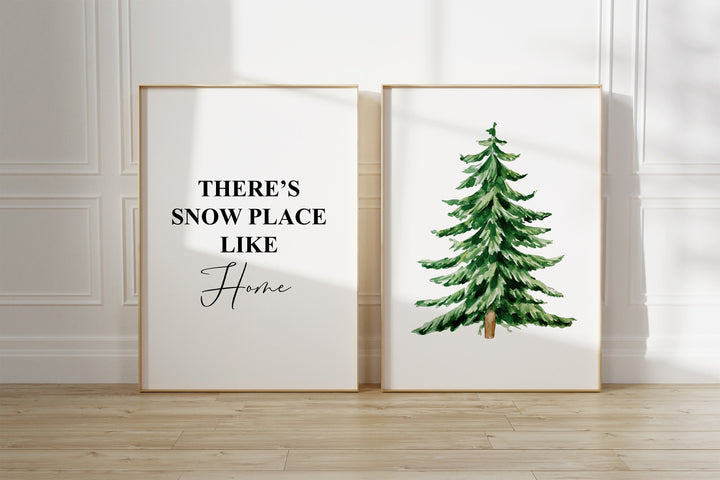 SET OF 2 Christmas Quote Prints | Winter Wonderland Santa Xmas Seasons Decor Family Day Gift Tree Family Poster Bedroom Wall Art