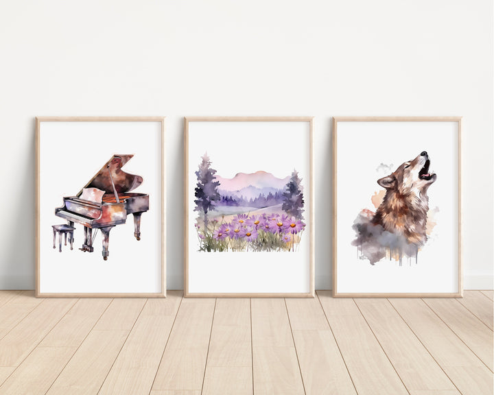 Twilight Prints | Watercolour Edward Cullen Bella Swan Jacob Wolf Breaking Dawn Eclipse New Moon Wall Decor Nursery Print Bedroom Gift Art