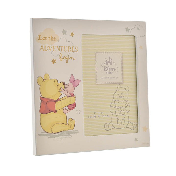 Winnie & Piglet Photo Frame | Magical Beginnings | Tigger Eeyore Newborn Disney Pixar Wall Decor Hangings Wood Gifts Baby Kids Bedroom