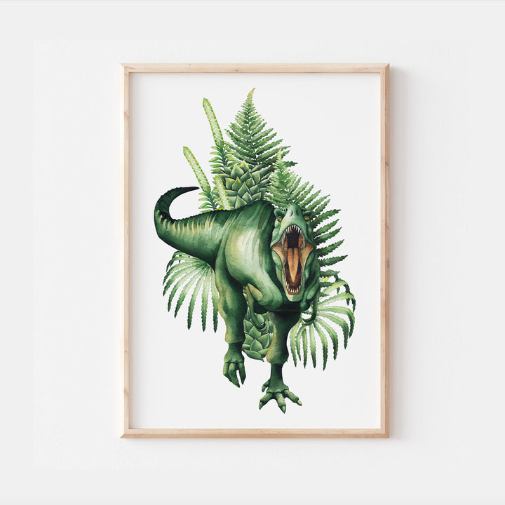 Tyrannosaurus Rex Print | Cretaceous Jurassic Park Dinosaur Print Kids Jurassic Poster Nursery Wall Art Decor T Rex Brachiosaurus